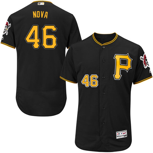 Pirates #46 Ivan Nova Black Flexbase Authentic Collection Stitched MLB Jersey Pirates #46 Ivan Nova Black Flexbase Authentic Collection Stitched MLB Jersey