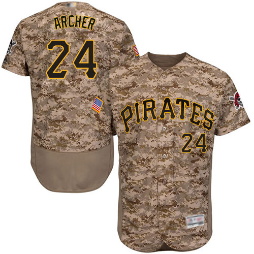 Pirates #24 Chris Archer Camo Flexbase Authentic Collection Stitched MLB Jersey Pirates #24 Chris Archer Camo Flexbase Authentic Collection Stitched MLB Jersey