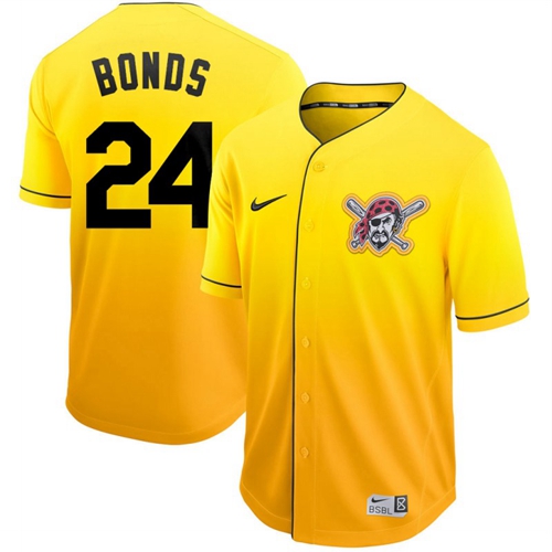 Nike Pirates #24 Barry Bonds Gold Fade Authentic Stitched MLB Jersey Nike Pirates #24 Barry Bonds Gold Fade Authentic Stitched MLB Jersey