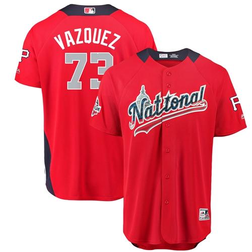 Pirates #73 Felipe Vazquez Red 2018 All-Star National League Stitched MLB Jersey Pirates #73 Felipe Vazquez Red 2018 All-Star National League Stitched MLB Jersey