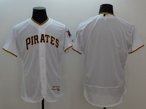 Pirates Blank White Flexbase Authentic Collection Stitched MLB Jersey Pirates Blank White Flexbase Authentic Collection Stitched MLB Jersey