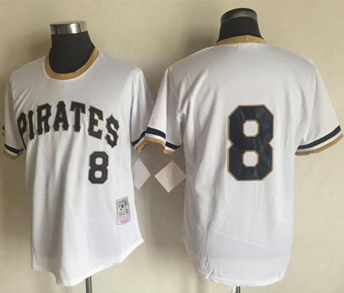 Mitchell And Ness 1971 Pirates #8 Willie Stargell White Throwback Stitched MLB Jersey Mitchell And Ness 1971 Pirates #8 Willie Stargell White Throwback Stitched MLB Jersey
