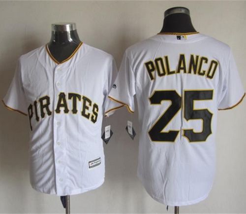 Pirates #25 Gregory Polanco White New Cool Base Stitched MLB Jersey Pirates #25 Gregory Polanco White New Cool Base Stitched MLB Jersey