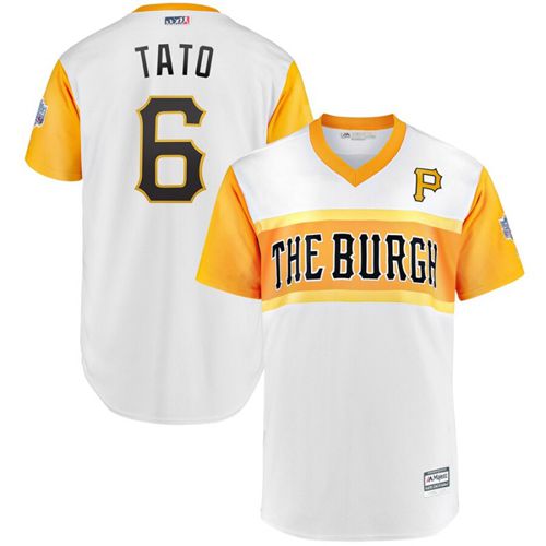 Pirates #6 Starling Marte White "Tato" 2019 Little League Classic Stitched MLB Jersey