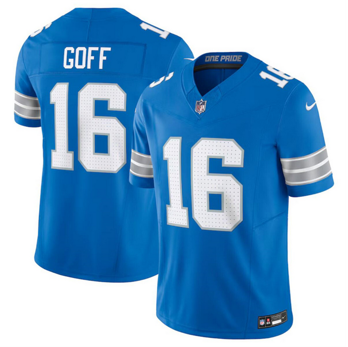 Men's Detroit Lions #16 Jared Goff Blue 2024 F.U.S.E. Vapor Limited Stitched Jersey Men's Detroit Lions #16 Jared Goff Blue 2024 F.U.S.E. Vapor Limited Stitched Jersey
