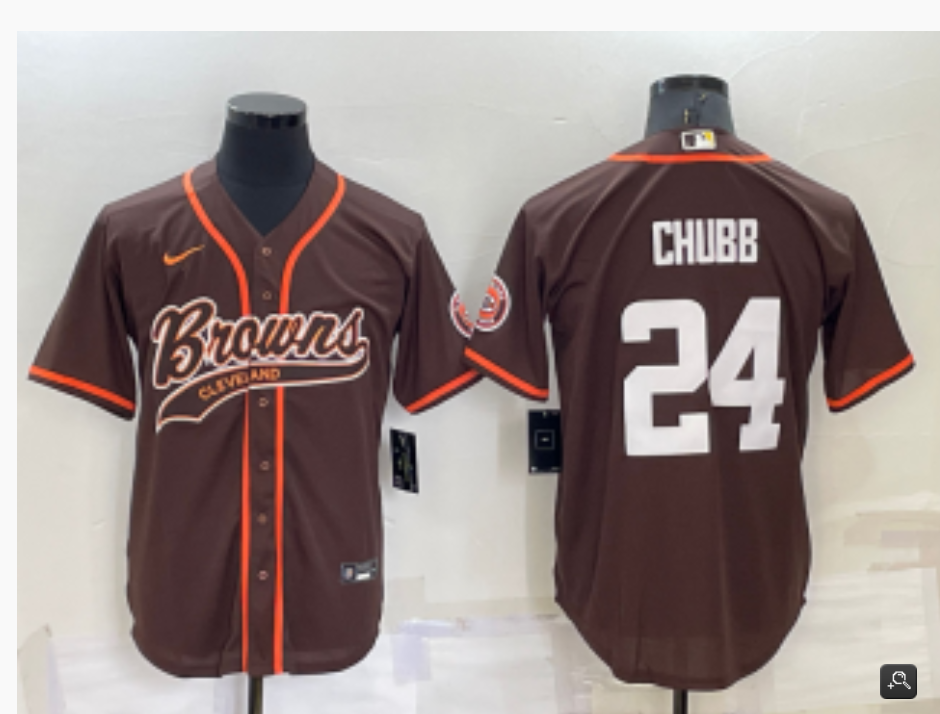 Women's Cleveland Browns  ACTIVE PLAYER Custom Brown Cool Base Stitched Baseball Jersey