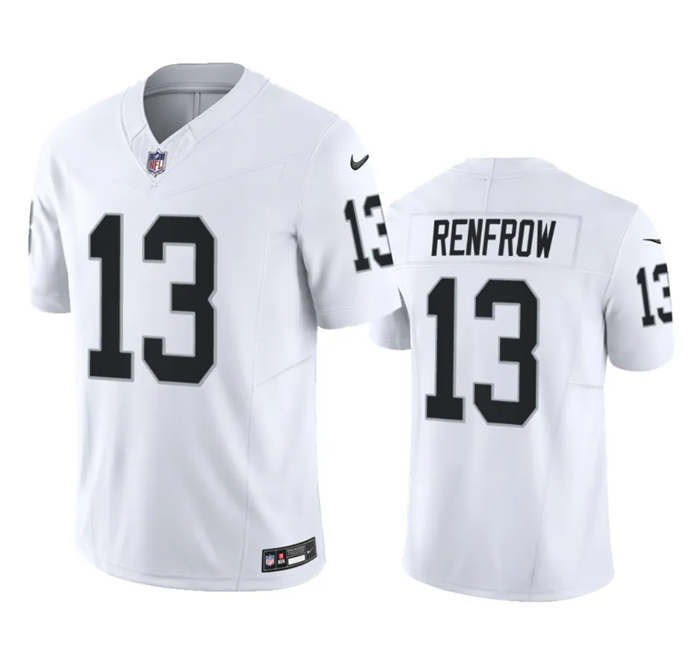 Men's Las Vegas Raiders #13 Hunter Renfrow White 2023 F.U.S.E Vapor Untouchable Stitched Football Jersey Men's Las Vegas Raiders #13 Hunter Renfrow White 2023 F.U.S.E Vapor Untouchable Stitched Football Jersey