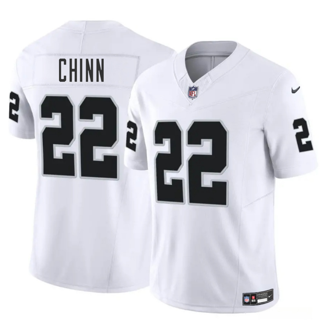 Men's Las Vegas Raiders #22 Jeremy Chinn White 2025 F.U.S.E. Vapor Stitched Football Jersey Men's Las Vegas Raiders #22 Jeremy Chinn White 2025 F.U.S.E. Vapor Stitched Football Jersey