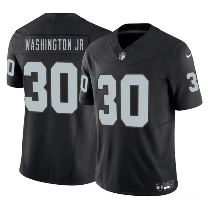 Men's Las Vegas Raiders #30 Mike Washington Jr Black 2026 Draft F.U.S.E. Vapor Untouchable Limited Stitched Football Jersey