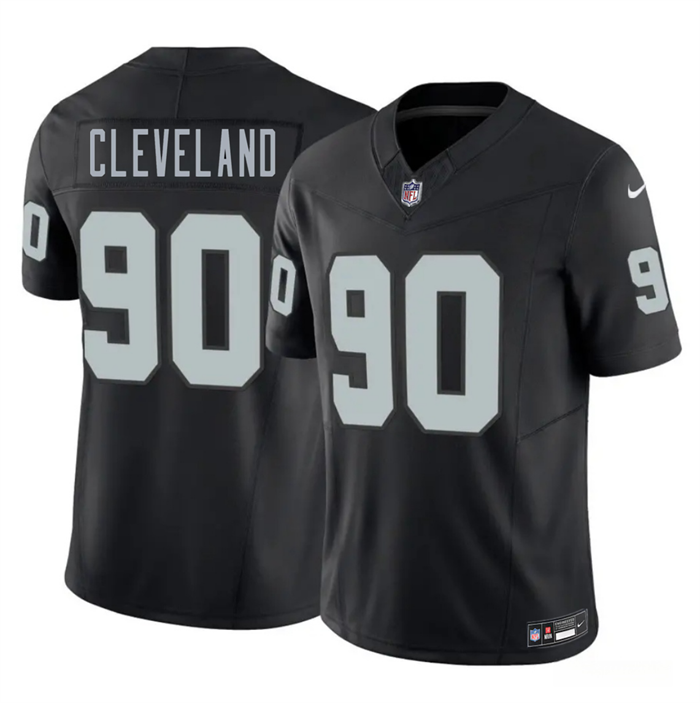 Men's Las Vegas Raiders #90 Brandon Cleveland Black 2026 Draft F.U.S.E. Vapor Untouchable Limited Stitched Football Jersey