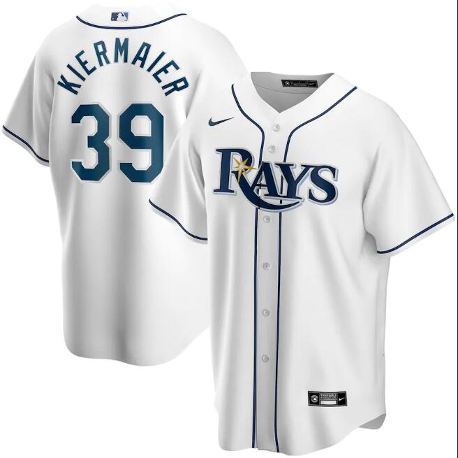 Men's Tampa Bay Rays #39 Kevin Kiermaier White MLB Cool Base Stitched Jersey Men's Tampa Bay Rays #39 Kevin Kiermaier White MLB Cool Base Stitched Jersey
