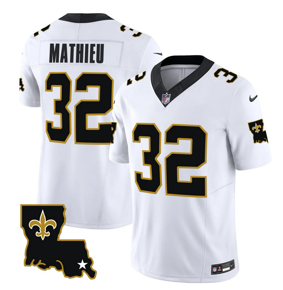Men's New Orleans Saints #32 Tyrann Mathieu White 2023 F.U.S.E. 1987 Legacy Vapor Stitched Jersey Men's New Orleans Saints #32 Tyrann Mathieu White 2023 F.U.S.E. 1987 Legacy Vapor Stitched Jersey