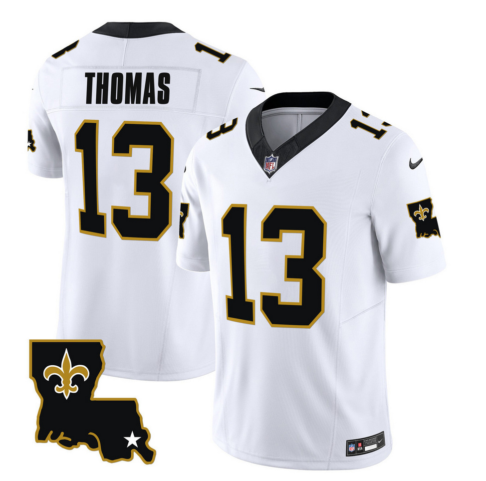 Men's New Orleans Saints #13 Michael Thomas White 2023 F.U.S.E. 1987 Legacy Vapor Stitched Jersey Men's New Orleans Saints #13 Michael Thomas White 2023 F.U.S.E. 1987 Legacy Vapor Stitched Jersey