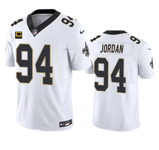 Men's New Orleans Saints #94 Cameron Jordan White 2023 F.U.S.E. With 4-Star C Patch Vapor Untouchable Limited Stitched Jersey Men's New Orleans Saints #94 Cameron Jordan White 2023 F.U.S.E. With 4-Star C Patch Vapor Untouchable Limited Stitched Jersey