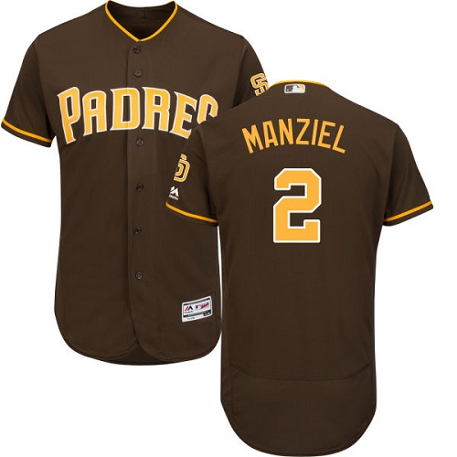 Padres #2 Johnny Manziel Brown Flexbase Authentic Collection Stitched MLB Jersey Padres #2 Johnny Manziel Brown Flexbase Authentic Collection Stitched MLB Jersey