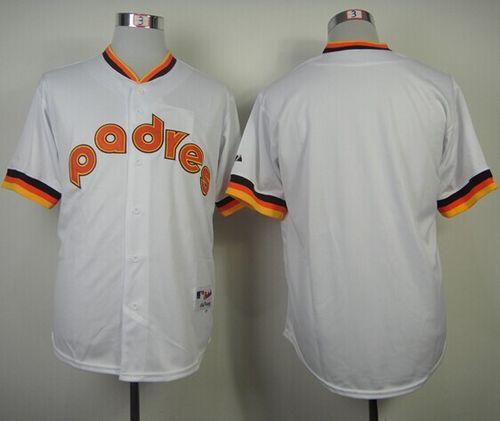 Padres Blank White 1984 Turn Back The Clock Stitched MLB Jersey Padres Blank White 1984 Turn Back The Clock Stitched MLB Jersey