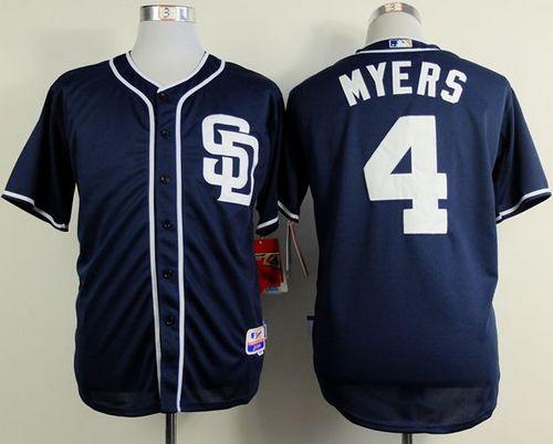 Padres #4 Wil Myers Dark Blue Alternate 1 Cool Base Stitched MLB Jersey Padres #4 Wil Myers Dark Blue Alternate 1 Cool Base Stitched MLB Jersey