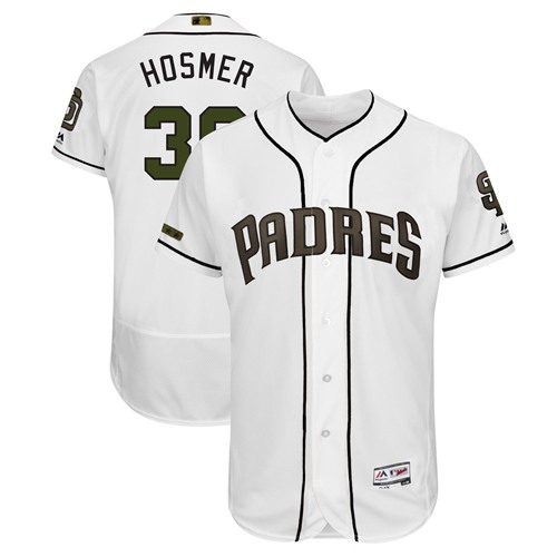 Padres #30 Eric Hosmer White Flexbase Authentic Collection 2018 Memorial Day Stitched MLB Jersey Padres #30 Eric Hosmer White Flexbase Authentic Collection 2018 Memorial Day Stitched MLB Jersey