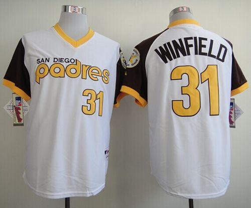 Padres #31 Dave Winfield White 1978 Turn Back The Clock Stitched MLB Jersey Padres #31 Dave Winfield White 1978 Turn Back The Clock Stitched MLB Jersey