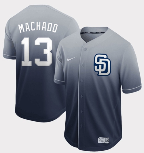 Nike Padres #13 Manny Machado Navy Fade Authentic Stitched MLB Jersey Nike Padres #13 Manny Machado Navy Fade Authentic Stitched MLB Jersey