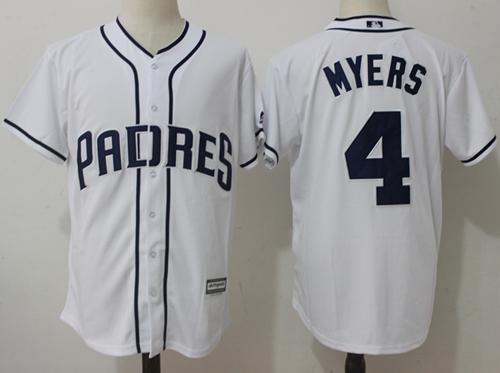 Padres #4 Wil Myers White New Cool Base Stitched MLB Jersey Padres #4 Wil Myers White New Cool Base Stitched MLB Jersey