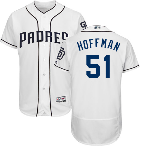 Padres #51 Trevor Hoffman White Flexbase Authentic Collection Stitched MLB Jersey Padres #51 Trevor Hoffman White Flexbase Authentic Collection Stitched MLB Jersey