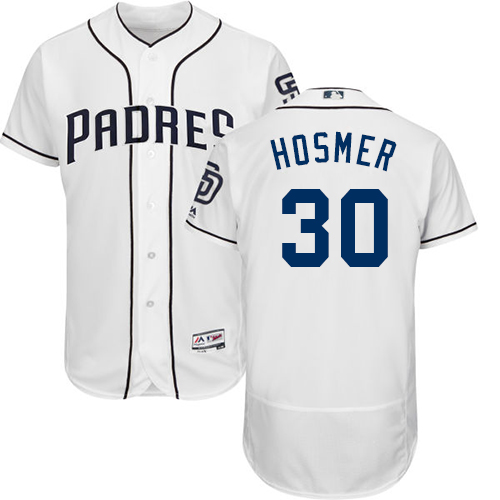 Padres #30 Eric Hosmer White Flexbase Authentic Collection Stitched MLB Jersey Padres #30 Eric Hosmer White Flexbase Authentic Collection Stitched MLB Jersey