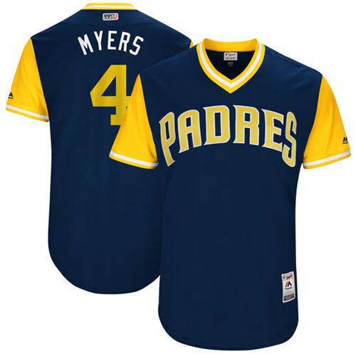 Padres #4 Wil Myers Navy "Myers" Players Weekend Authentic Stitched MLB Jersey Padres #4 Wil Myers Navy "Myers" Players Weekend Authentic Stitched MLB Jersey