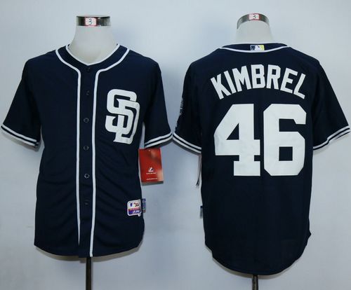 Padres #46 Craig Kimbrel Dark Blue Alternate 1 Cool Base Stitched MLB Jersey Padres #46 Craig Kimbrel Dark Blue Alternate 1 Cool Base Stitched MLB Jersey