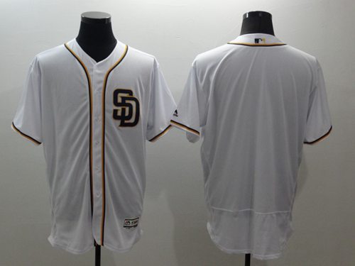 Padres Blank White Flexbase Authentic Collection Stitched MLB Jersey Padres Blank White Flexbase Authentic Collection Stitched MLB Jersey