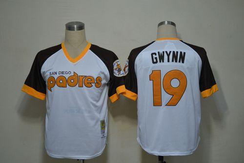 Mitchell And Ness Padres #19 Tony Gwynn White Throwback Stitched MLB Jersey Mitchell And Ness Padres #19 Tony Gwynn White Throwback Stitched MLB Jersey