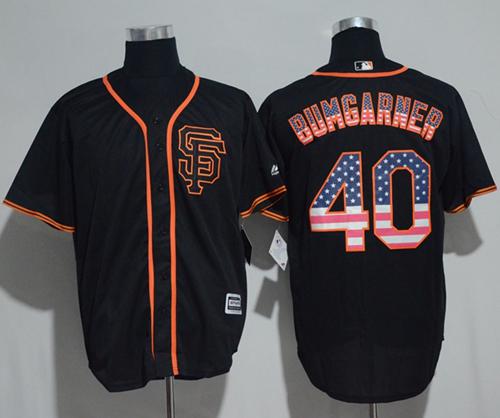 Giants #40 Madison Bumgarner Black USA Flag Fashion Stitched MLB Jersey Giants #40 Madison Bumgarner Black USA Flag Fashion Stitched MLB Jersey