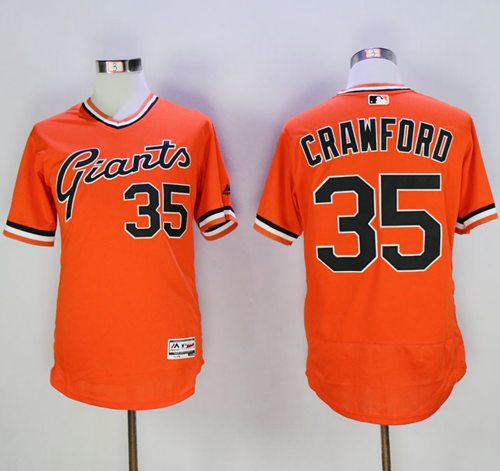 Giants #35 Brandon Crawford Orange Flexbase Authentic Collection Cooperstown Stitched MLB Jersey Giants #35 Brandon Crawford Orange Flexbase Authentic Collection Cooperstown Stitched MLB Jersey
