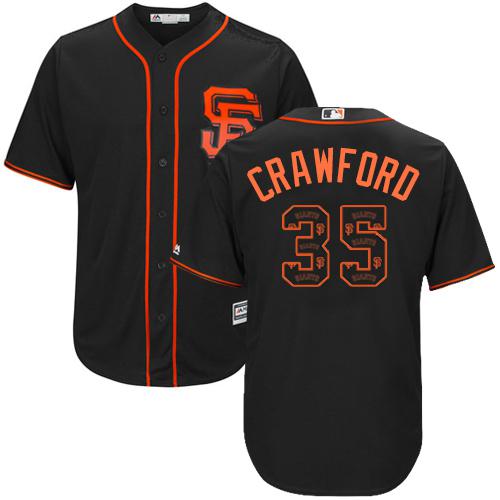 Giants #35 Brandon Crawford Black Team Logo Fashion Stitched MLB Jersey Giants #35 Brandon Crawford Black Team Logo Fashion Stitched MLB Jersey
