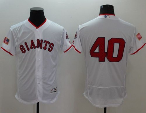 Giants #40 Madison Bumgarner White Fashion Stars & Stripes Flexbase Authentic Stitched MLB Jersey Giants #40 Madison Bumgarner White Fashion Stars & Stripes Flexbase Authentic Stitched MLB Jersey