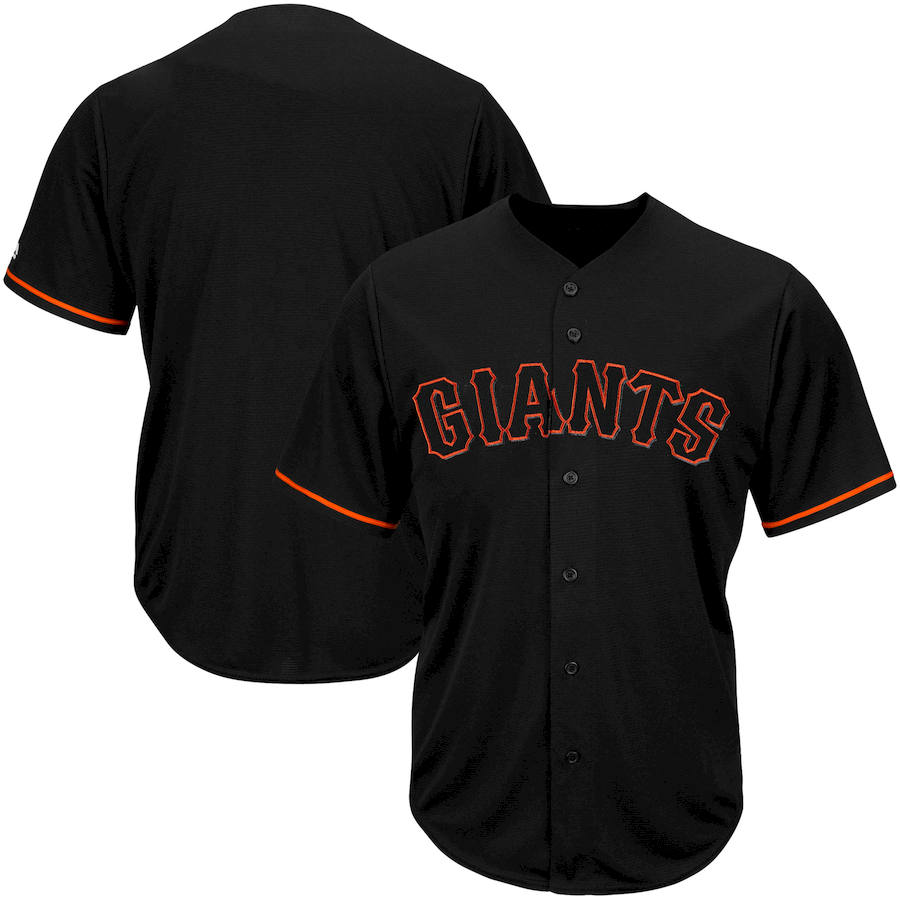 San Francisco Giants Majestic Big & Tall Pop Fashion V-Neck Jersey Black San Francisco Giants Majestic Big & Tall Pop Fashion V-Neck Jersey Black