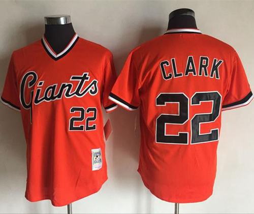 Mitchell And Ness Giants #22 Will Clark Orange Throwback Stitched MLB Jersey Mitchell And Ness Giants #22 Will Clark Orange Throwback Stitched MLB Jersey