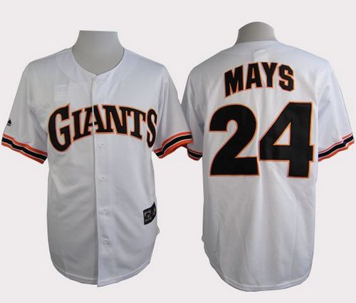 Giants #24 Willie Mays White 1989 Turn Back The Clock Stitched MLB Jersey Giants #24 Willie Mays White 1989 Turn Back The Clock Stitched MLB Jersey