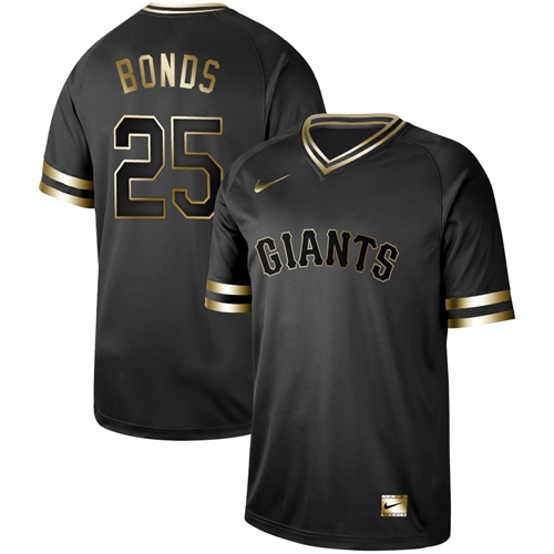 Nike Giants #25 Barry Bonds Black Gold Authentic Stitched MLB Jersey Nike Giants #25 Barry Bonds Black Gold Authentic Stitched MLB Jersey