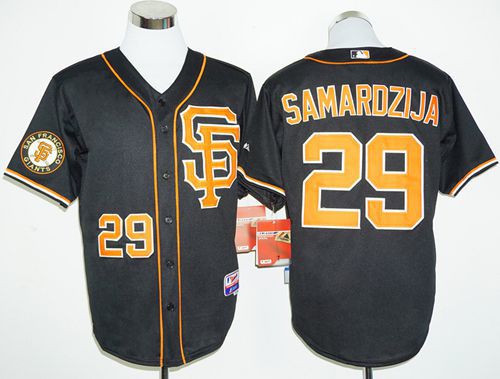 Giants #29 Jeff Samardzija Black 2016 Cool Base Stitched MLB Jersey Giants #29 Jeff Samardzija Black 2016 Cool Base Stitched MLB Jersey