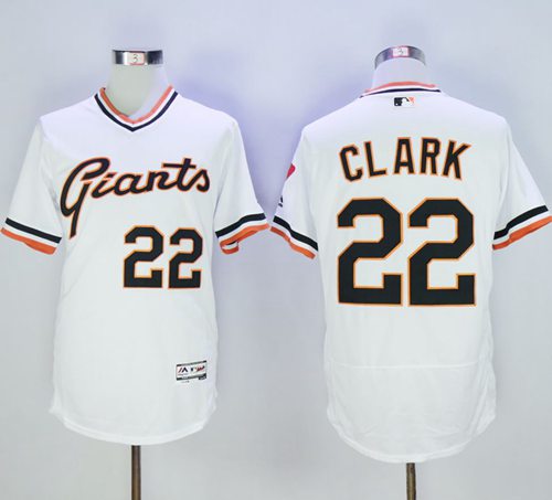 Giants #22 Will Clark White Flexbase Authentic Collection Cooperstown Stitched MLB Jersey Giants #22 Will Clark White Flexbase Authentic Collection Cooperstown Stitched MLB Jersey
