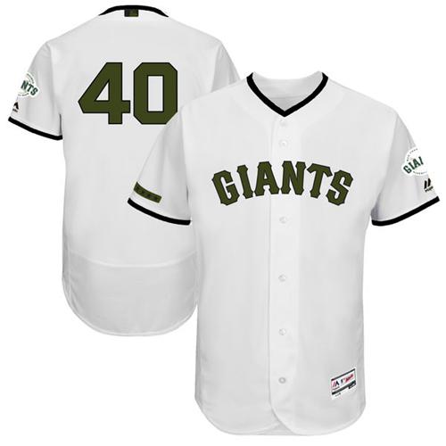 Giants #40 Madison Bumgarner White Flexbase Authentic Collection Memorial Day Stitched MLB Jersey Giants #40 Madison Bumgarner White Flexbase Authentic Collection Memorial Day Stitched MLB Jersey