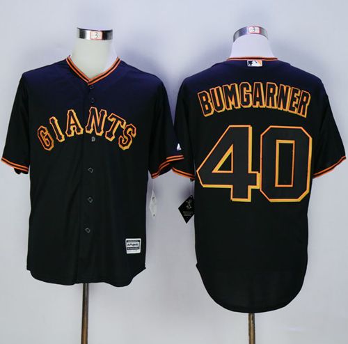 Giants #40 Madison Bumgarner Black New Cool Base Fashion Stitched MLB Jersey Giants #40 Madison Bumgarner Black New Cool Base Fashion Stitched MLB Jersey