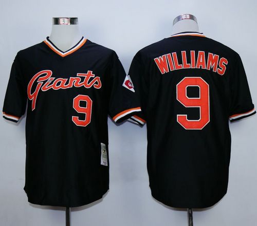Mitchell And Ness Giants #9 Matt Williams Black Stitched MLB Throwback Jersey Mitchell And Ness Giants #9 Matt Williams Black Stitched MLB Throwback Jersey