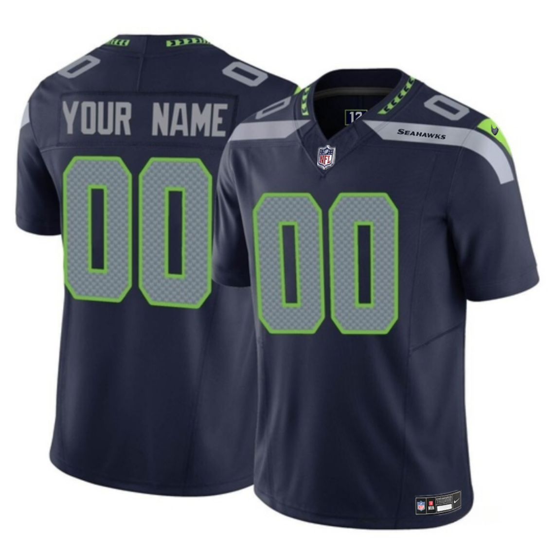 Men's Seattle Seahawks Active Player Custom Navy 2023 F.U.S.E Vapor Limited Stitched Football Jersey Men's Seattle Seahawks Active Player Custom Navy 2023 F.U.S.E Vapor Limited Stitched Football Jersey