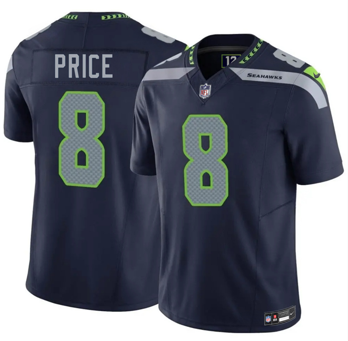 Men's Seattle Seahawks #8 Jadarian Price Navy 2026 F.U.S.E. Vapor Untouchable Limited Stitched Football Jersey