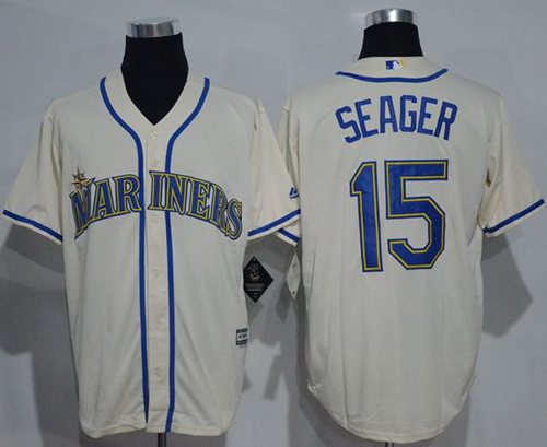 Mariners #15 Kyle Seager Cream New Cool Base Stitched MLB Jersey Mariners #15 Kyle Seager Cream New Cool Base Stitched MLB Jersey