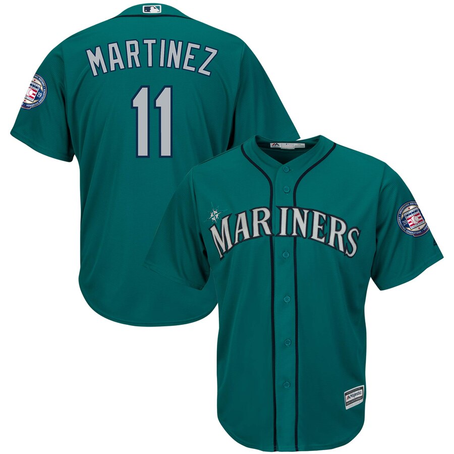 Seattle Mariners #11 Edgar Martinez Majestic 2019 Hall of Fame Induction Alternate Cool Base Player Jersey Northwest Green Seattle Mariners #11 Edgar Martinez Majestic 2019 Hall of Fame Induction Alternate Cool Base Player Jersey Northwest Green
