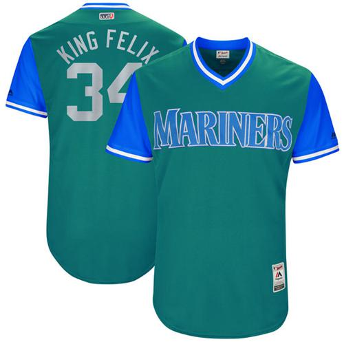 Mariners #34 Felix Hernandez Green 