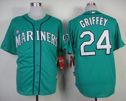 Mariners #24 Ken Griffey Green Alternate Cool Base Stitched MLB Jersey Mariners #24 Ken Griffey Green Alternate Cool Base Stitched MLB Jersey